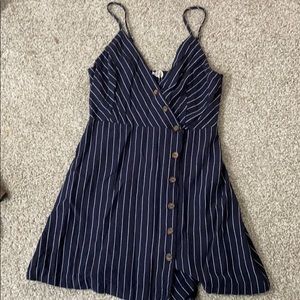 Blue striped dress